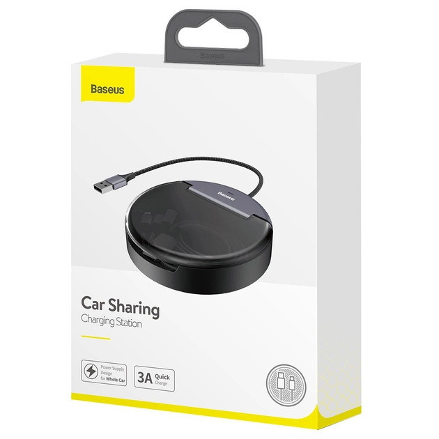 Зарядний кабель-хаб Baseus Car Sharing CAHUB-FX01 (Чорний, Type-C + 2 USB з кабелем Lightning/MicroUSB/Type-C) Миколаїв - фото 9