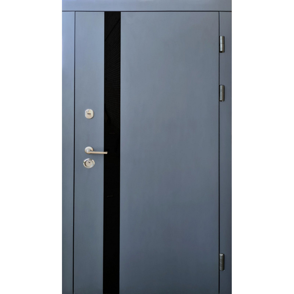 Форт-М Дверь уличная 3х контурная! Модель Трио-Лофт, цвет Графит Киев - изображение 1