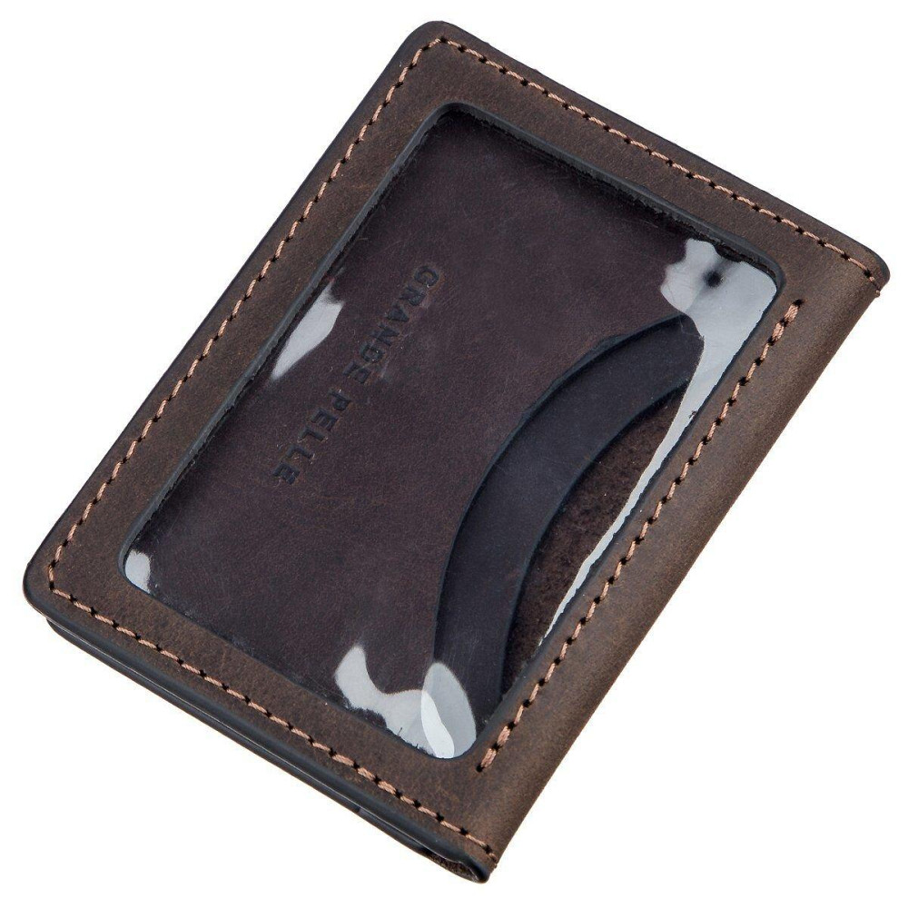 Обложка для водительских прав кожаная GRANDE PELLE 11186 Коричневая Киев - изображение 2