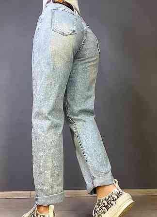 Джинси жіночі Dicesil 9160 Mom jeans comfort висока талія стрейчеві кольровий ремінь світло блакитні Одеса