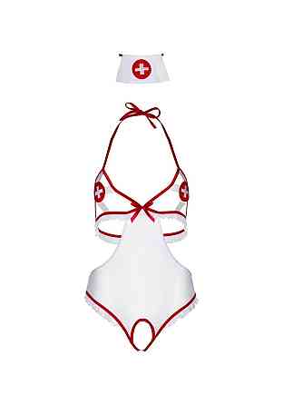 Костюм медсестри Leg Avenue Naughty Nurse, one size, боді та шапочка Sex Aura Київ