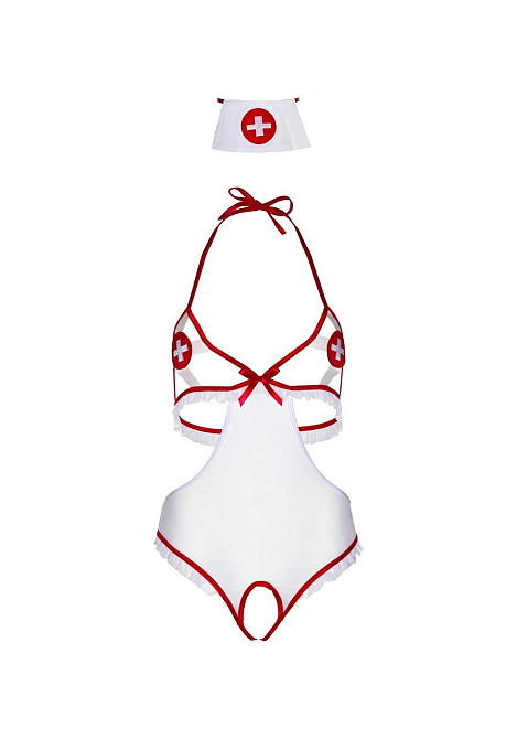 Костюм медсестри Leg Avenue Naughty Nurse, one size, боді та шапочка Sex Aura Київ - фото 3