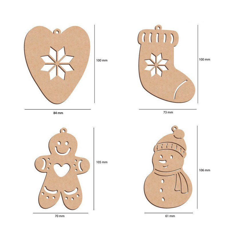 Набір ялинкових прикрас "Зимові атрибути" FDZ-533, 10 шт Вінниця - фото 3