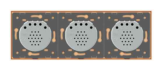 Розумний сенсорний ZigBee вимикач 5 сенсорів (1-2-2) Livolo золото скло (VL-C701Z/C702Z/C702Z-13) Коломыя