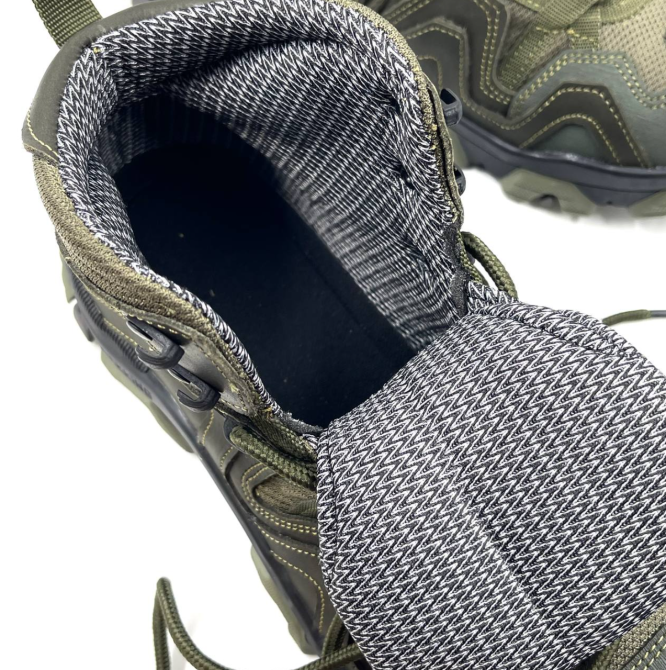 Тактические мужские ботинки оливковые, демисезонные, мембрана Gore-Tex, прочная подошва, кожа нубук, Cordura Львов - изображение 4