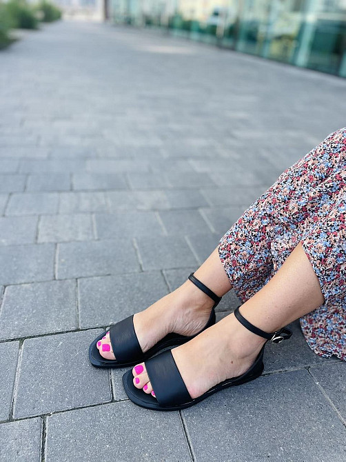 Tamei Босоніжки жіночі Tamei 0571-12 чорні (літо, шкіра натуральна) (5258) Коломия - фото 3