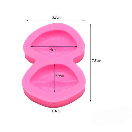 Молд силиконовый Губы 75 на 53 мм розовый Киев