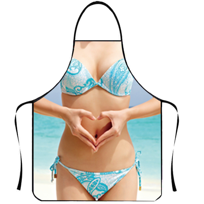 Фартух з приколом дівчина в купальнику 75 на 55 см різнобарвний Київ - фото 1