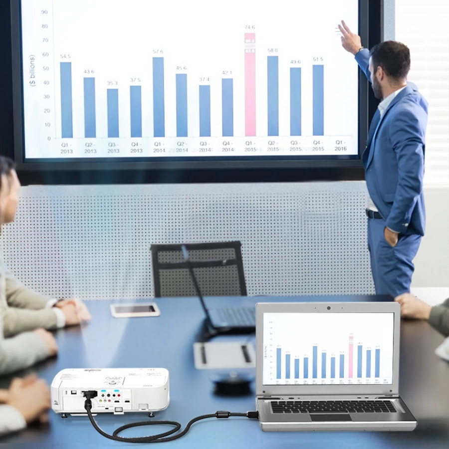 Кабель DVI-D 24M - 24M, 8.0 м, 2K 60Hz обплетення, з феритами Vention Винница - изображение 3