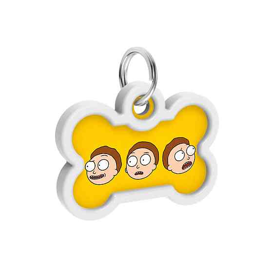 Адресник для собак и кошек металлический WAUDOG Smart ID с QR паспортом, рисунок 