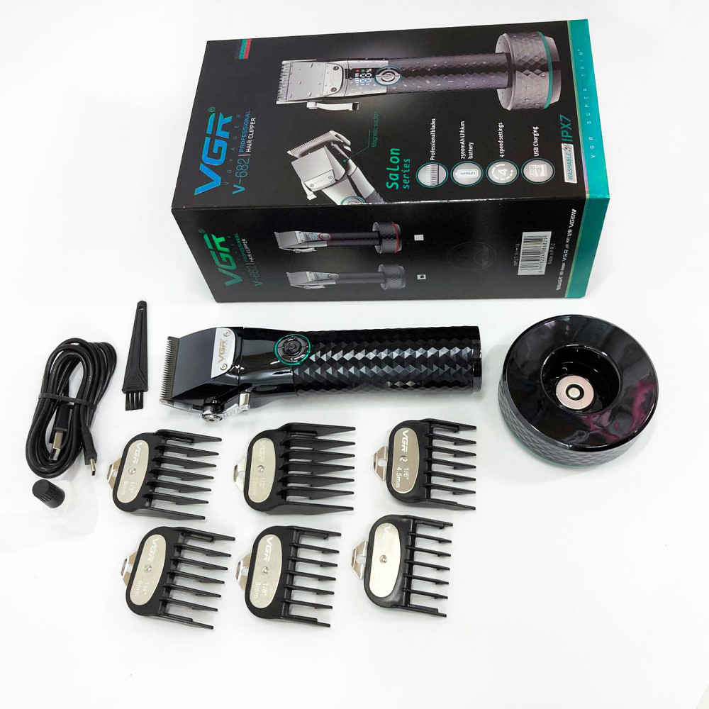 Машинка для стрижки акумуляторна з насадками VGR V-682, Машинка для стрижки волосся професійна LG-71 Львів - фото 6