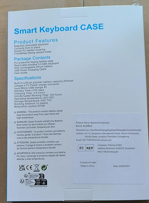 Чехол-клавиатура для планшета Lenovo Tab M11 11'' TB330XU, TB330FU захисний з тримачем для стилусу, чорний, QWERTY Київ - фото 8