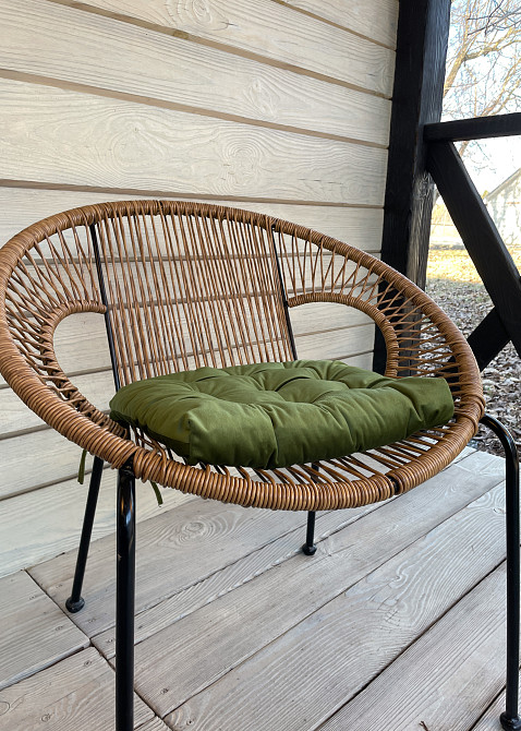 Подушка для стільців (40x40х5 см) Decorator Velour колір оливковий 84-119 Київ - фото 4