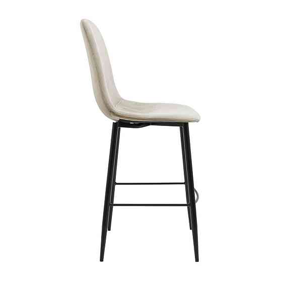 Стілець крісло барний м'який MacaoDesign U Jasmine 21 високі ніжки Світло-бежевий Київ