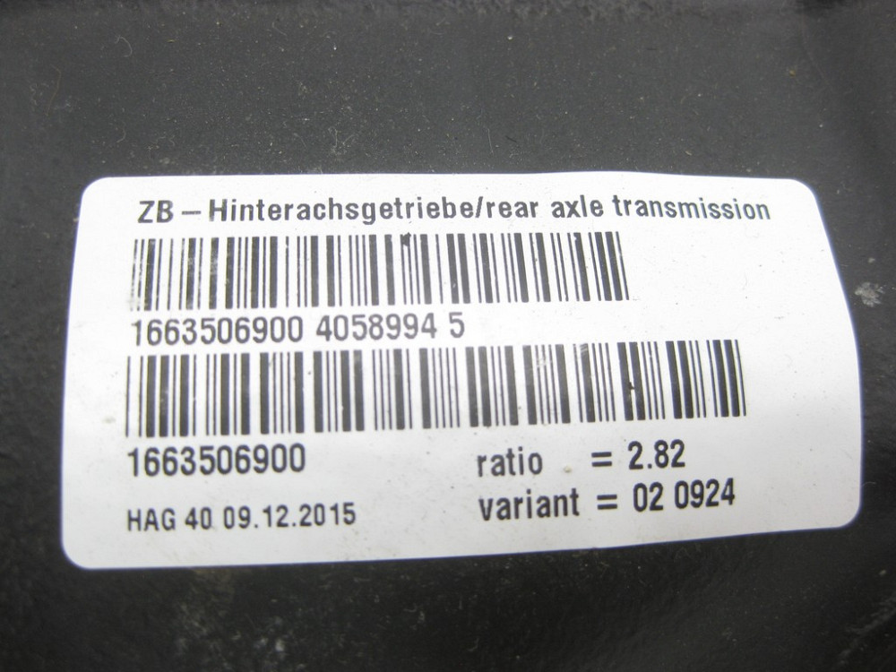Mercedes-Benz  A1663506900 Редуктор заднього моста 1:2.82 ML GLE W166 Одеса - фото 9