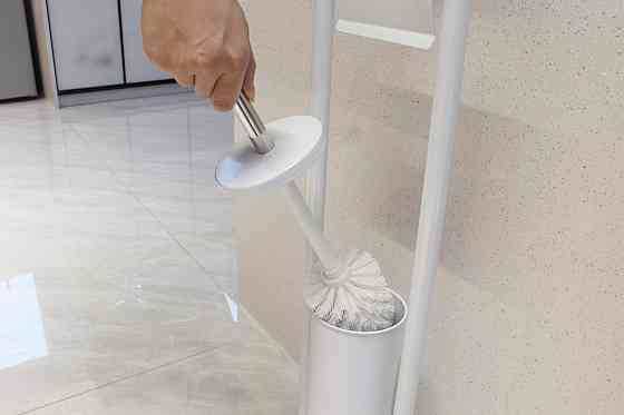 Ерш туалетный напольный с бумагодержателем Zerix KIT ME04 White цвет белый из нержавеющей стали (ZX4643) Черновцы