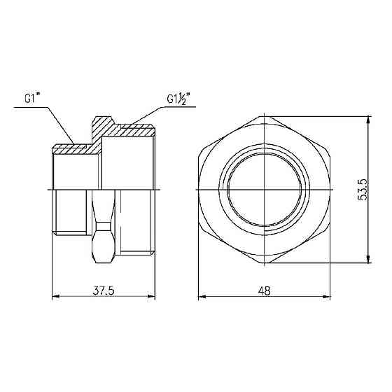 Ниппель редукционный Thermo Alliance Forte 1 1/2х1