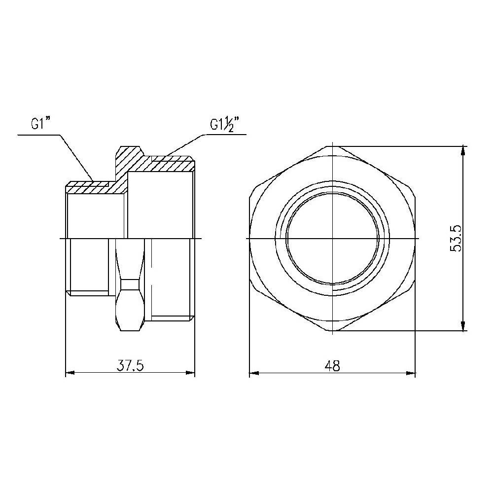 Ниппель редукционный Thermo Alliance Forte 1 1/2х1