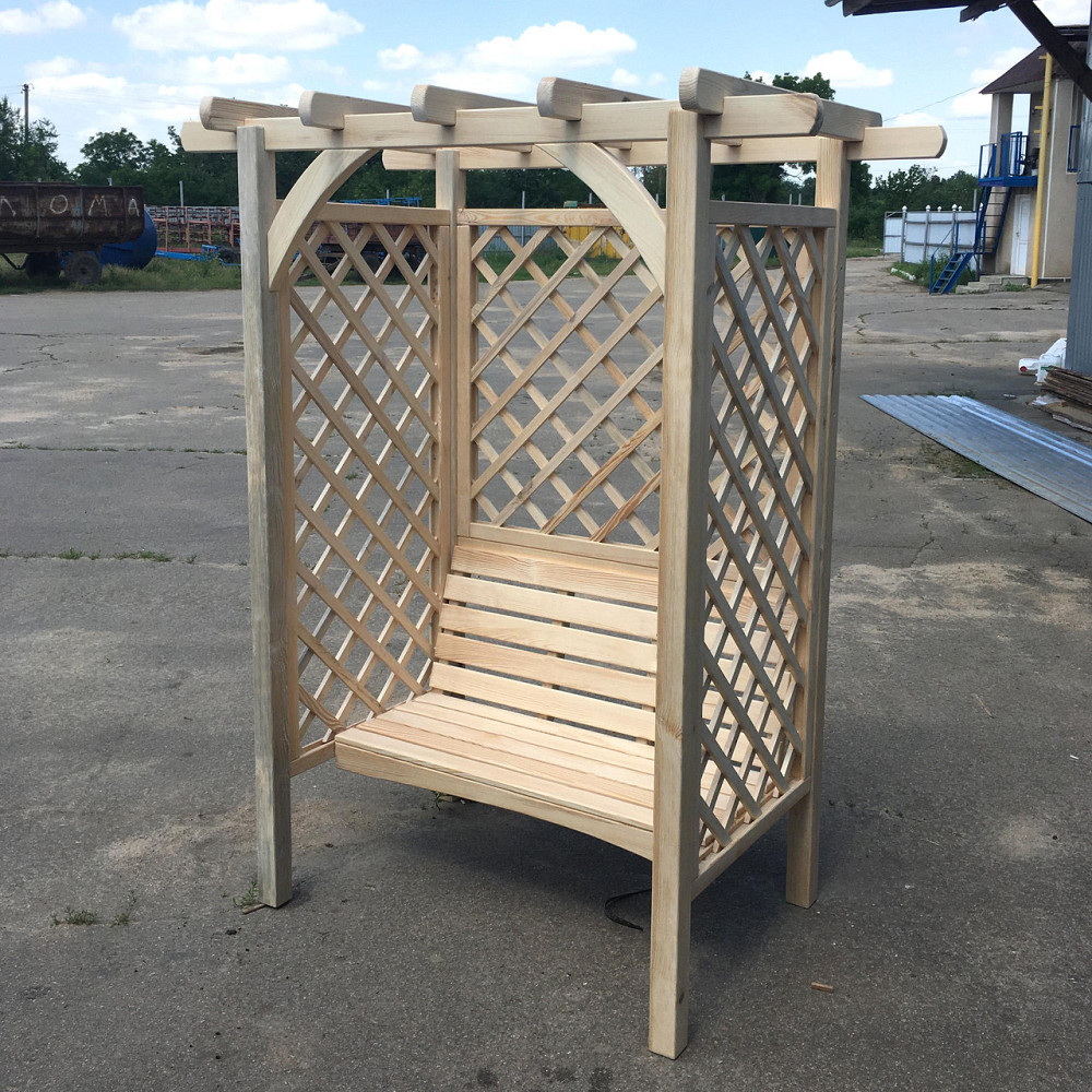 Пергола со скамейкой 