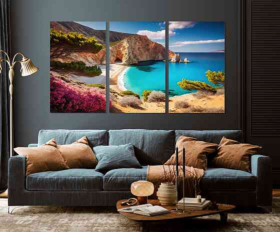 Модульная картина в гостиную / спальню   Морський краєвид    ART-149_3A Киев