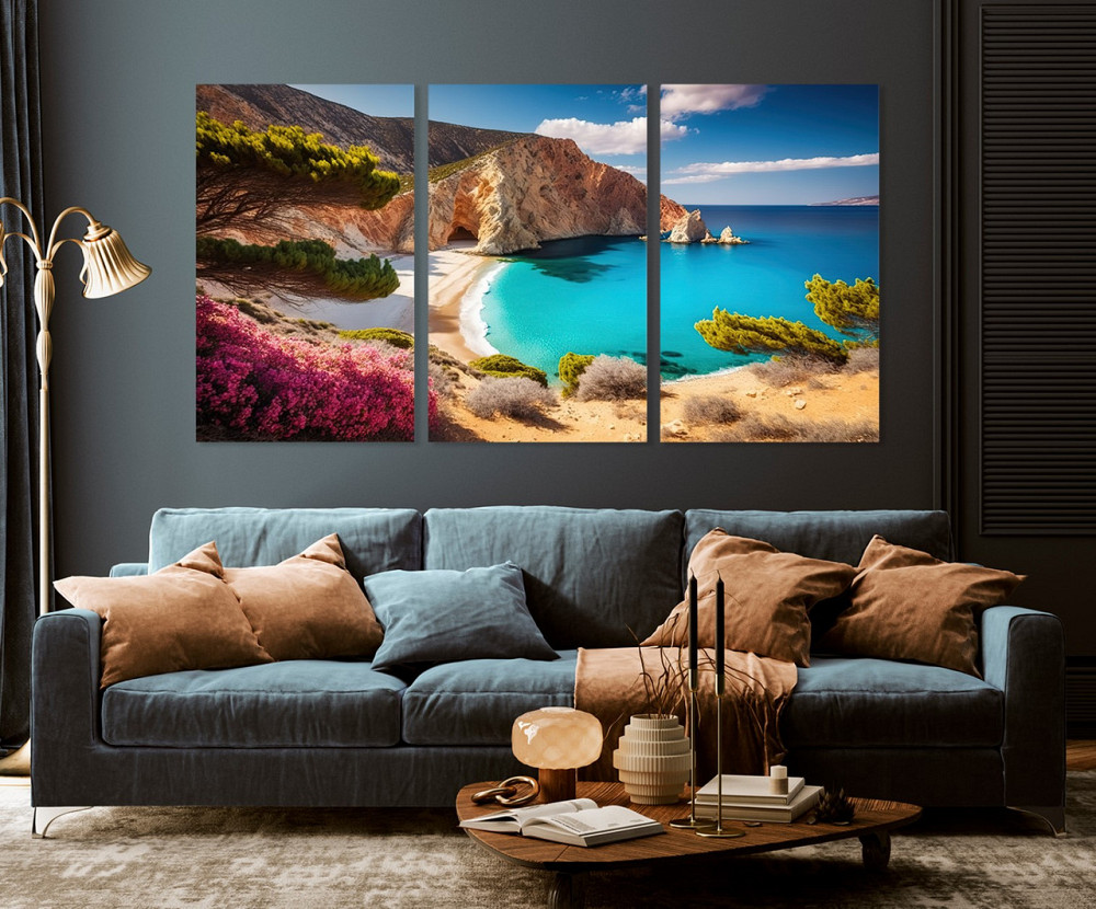 Модульная картина в гостиную / спальню   Морський краєвид    ART-149_3A Киев - изображение 3