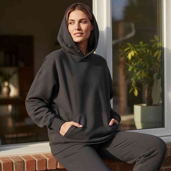 Женский спортивный теплый костюм на флисе батал Черный р 4XL/5XL Харьков