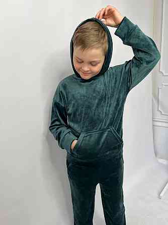 Дитячий велюровий костюм Кенгуру 110-116 Смарагдовий Харків