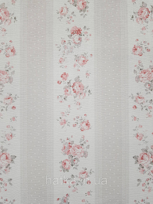 Шпалери вініл на флізеліні A.S.Creation Maison charme 0.53x10 прованс квіти троянди в смужку червоні бежеві білі Київ - фото 1