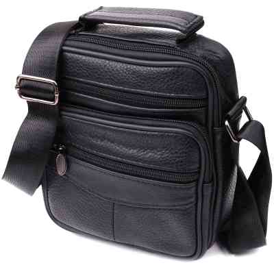 Сумка Vintage З натуральної шкіри Чорна (22864) Вінниця