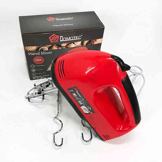 Міксер зі швидкостями і насадками DOMOTEC, Ручний міксер з насадками нержавіюча сталь FJ-68 Львів