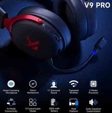 ‼️Беспроводные игровые наушники MCHOSE V9 pro Black White Silver Blue!!️ Харьков