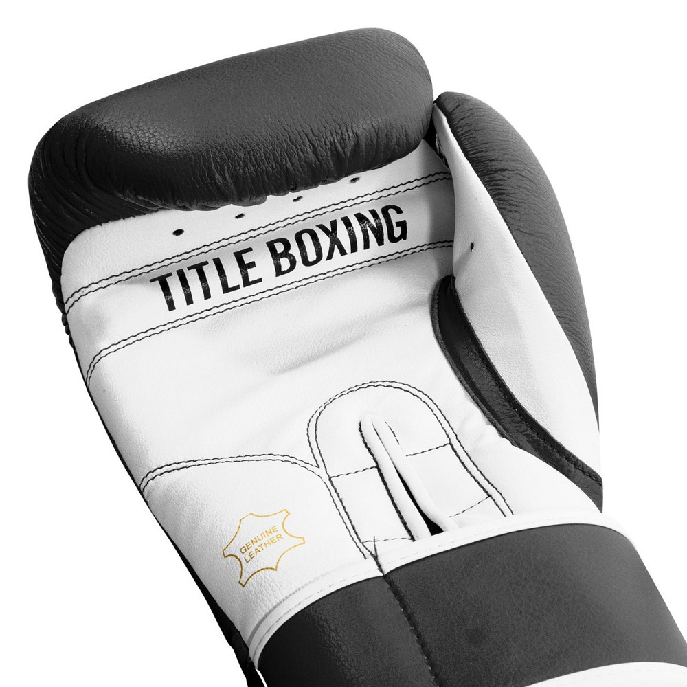 Боксерські рукавиці TITLE Boxing Pro Style Leather Gloves3.0 Black/White 14 oz (бинти 4м. в комплекті) Каменское - изображение 8