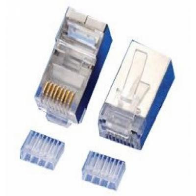 Конектор RJ45 cat.6 FTP, екранований, з вставкою, 50 шт Merlion (RJ45ML-2-50-CAT6-FTP / 10566) Вінниця - фото 1