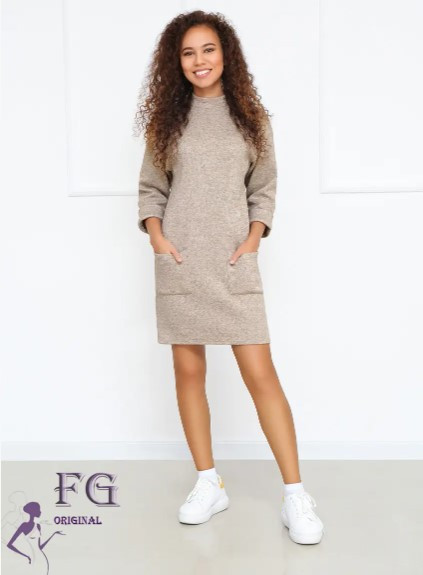 Платье теплое с ангоры 46-48 мокко Киев - изображение 3