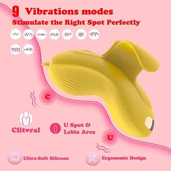 Клітеральний смарт-вібратор на палець Love Spouse Жовтий — Смарт вібратори Вінниця