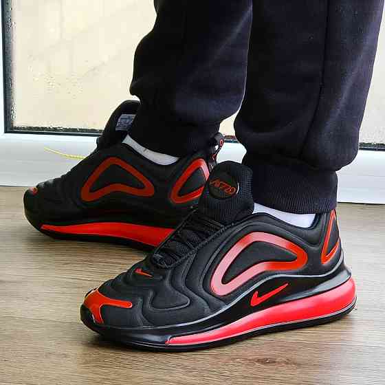 Кроссовки Nike 720 Чёрные и Красные Мужские Найк с Амортизацией (размеры: 42) Днепр