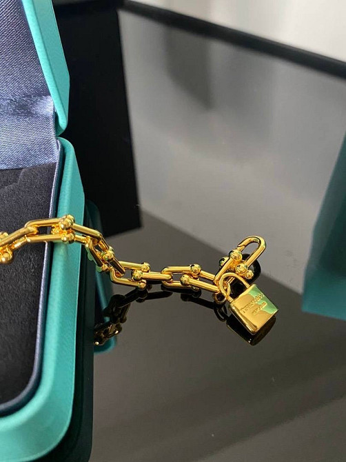 Браслет Тіффані ланцюг позолота 18К / гравірування Tiffany Одеса - фото 3