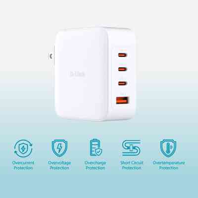 Зарядное устройство D-Link 3xUSB-C + 1xUSB-A 100W GaN white (DCP-101) Винница
