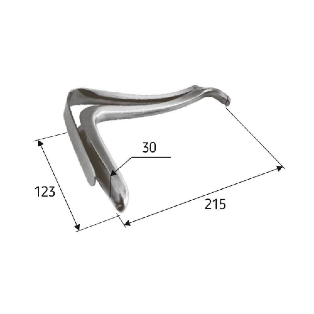 Зеркало вагинальное 110*30 мм и ретрактор 110*26 мм (набор), J-20-2225 Днепр - изображение 2
