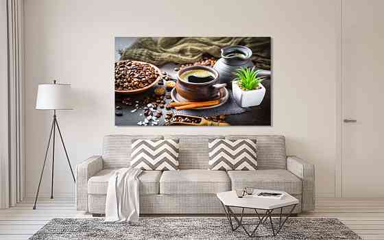 Картина холст в гостиную / спальню   Запашна кава   MLP_331 80x120 см Киев