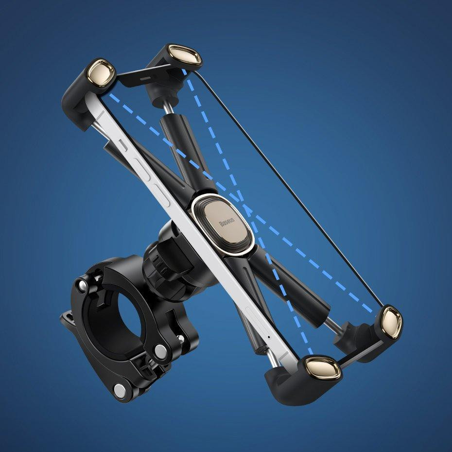 Вело-мото держатель для смартфона Baseus Quick to take cycling Holder SUQX-01 (Черный) Николаев - изображение 7