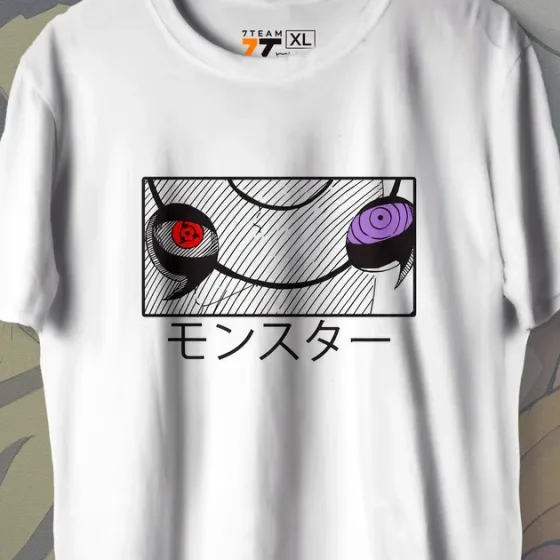 Футболка для підлітка хлопчика з принтом Наруто Глаза Обіто Розмір 160 Anime10020 Дніпро