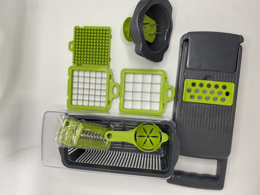 Овочерізка 14 в 1 Veggie Slicer компактна з контейнером для овочів та змінними насадками Одеса - фото 10