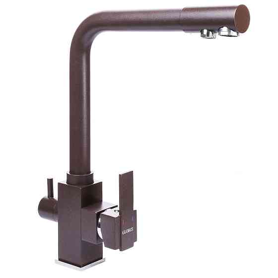 Смеситель для кухни под осмос Globus Lux LAZER GLLR-0100-6-MARONE Киев