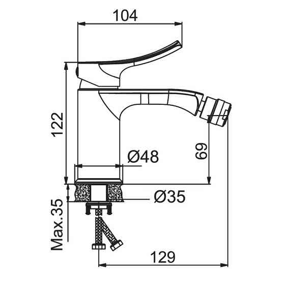 Смеситель для биде HAIBA BOLERO 002 (HB9576) Киев
