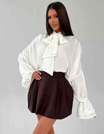 Жіноча стильна елегантна блуза шовк армані Білий, 44 Одеса