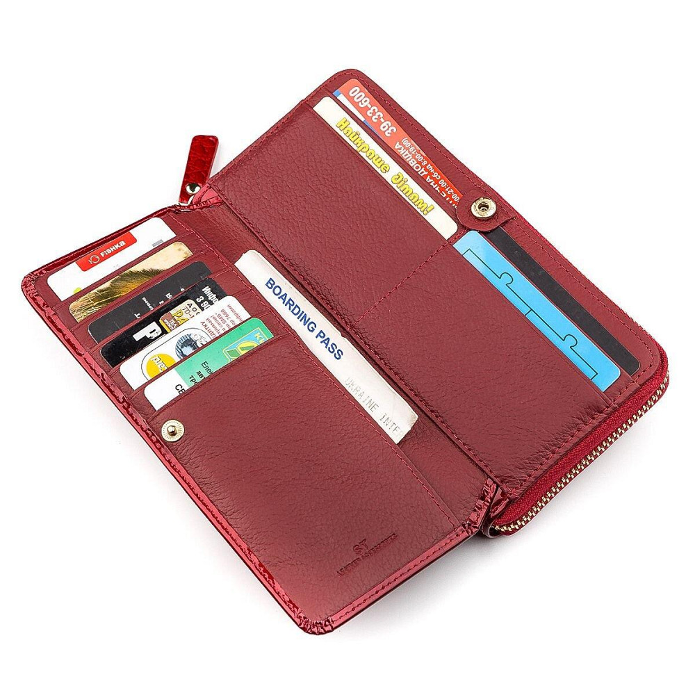 Кошелек женский ST Leather 18436 (S7001A) вместительный Красный Киев - изображение 5