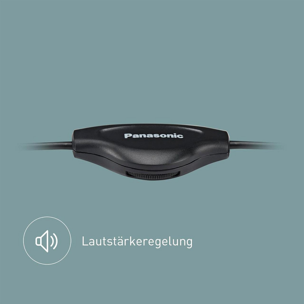 Проводные накладные наушники Panasonic для телевизора с регулятором громкости и кабелем 5м, 3,5 мм, легкие Киев - изображение 3