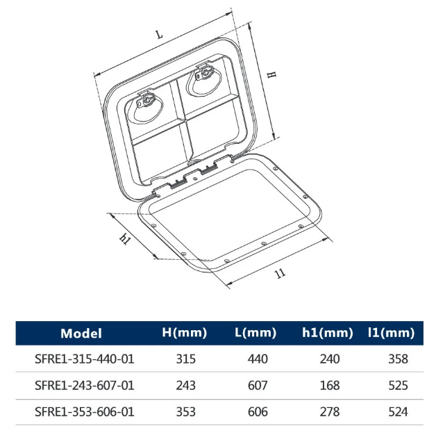 Люк Seaflo 607X243 для лодок катеров яхт Киев - изображение 3
