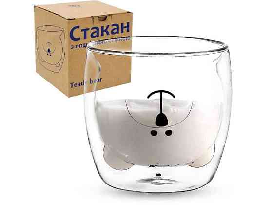 Стакан с двойной стенкой Teady bear 300мл 202-40 ТМ SNT Киев